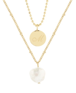 brook & york 14K Gold Plated Lola Initial Layering Set