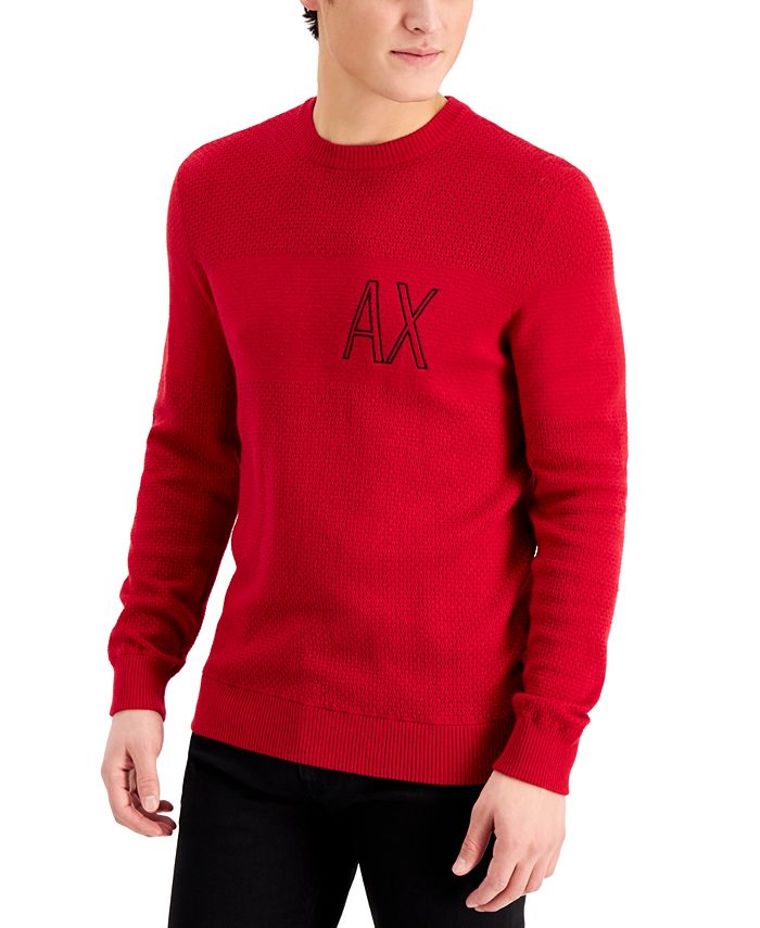 A|X Armani Exchange Chest Logo Pullover Sweater - Macy's
