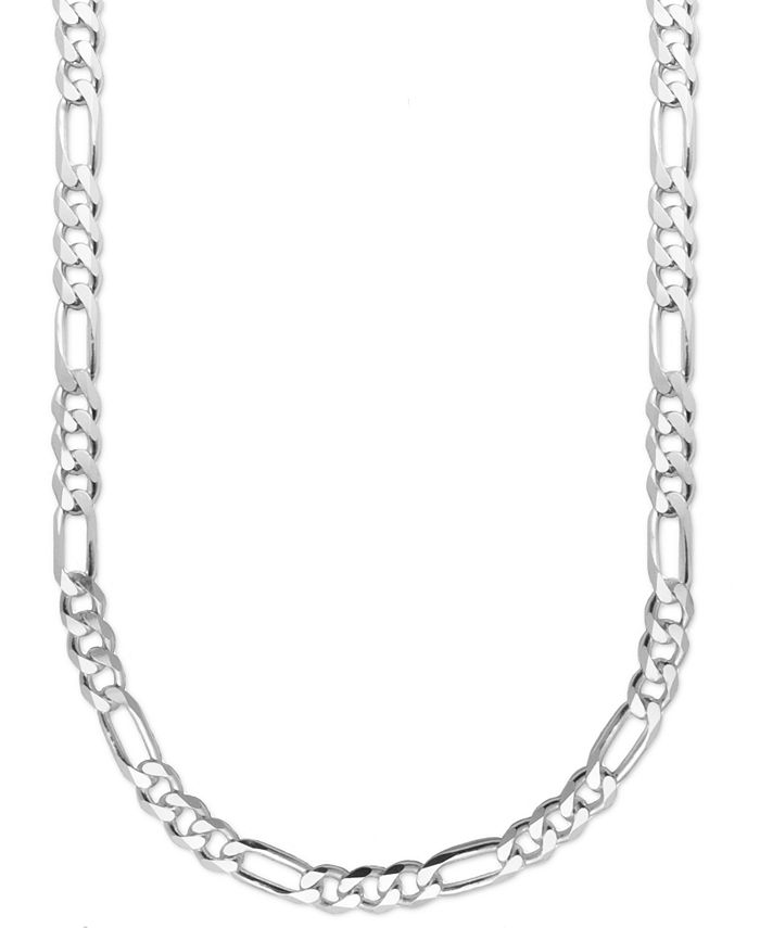 Macy's - Men's Sterling Silver Necklace, 22" 8mm Figaro Chain