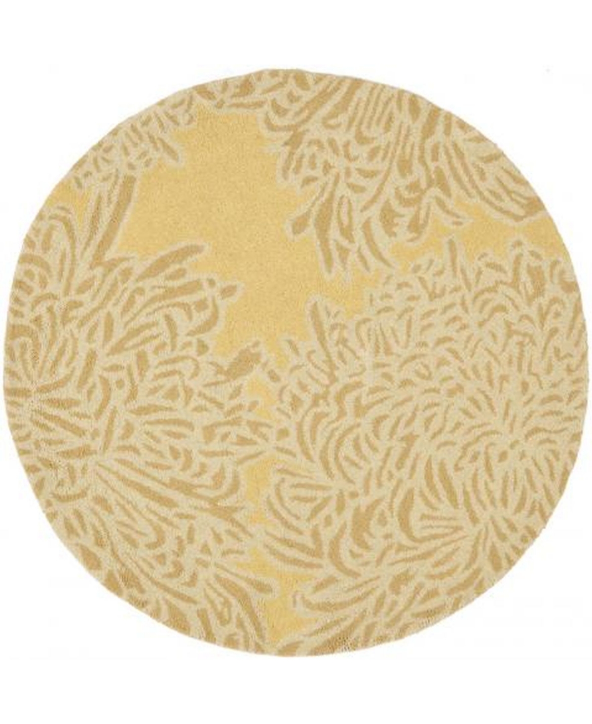 Martha Stewart Collection Chrysanthemum MSR4542A Beige 8' x 8' Round Area Rug - Beige
