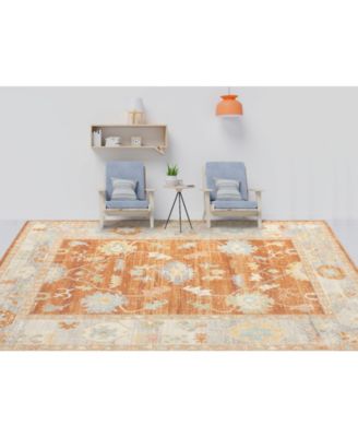 Bohemian BHM-4 Orange 7'9" x 9'9" Outdoor Area Rug