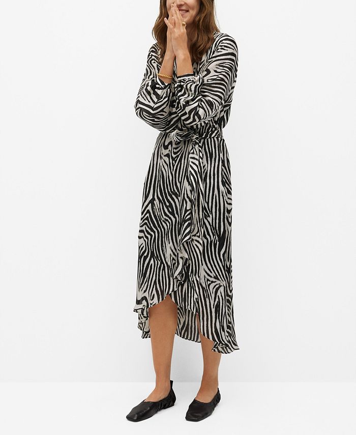 MANGO Zebra Printed Dress - Macy's