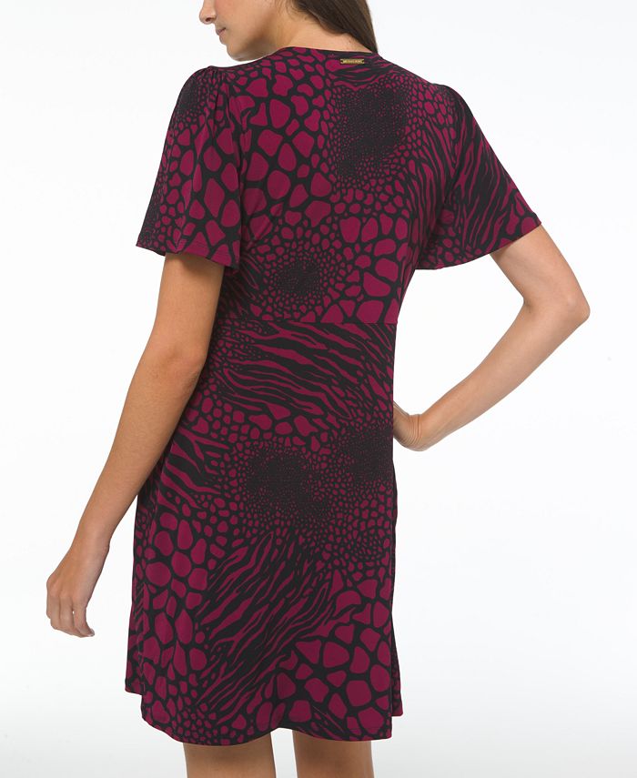 Michael Kors Plus Size Printed Ring Wrap Dress Macy's