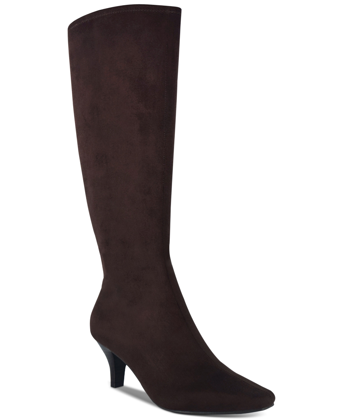 Women's Namora Knee High Dress Boots - Natural Multi- Faux Suede, Synthetic Pol