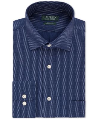 Lauren Ralph Lauren - Men's Classic/Regular-Fit Non-Iron Ultraflex Performance Stretch Dot Dress Shirt