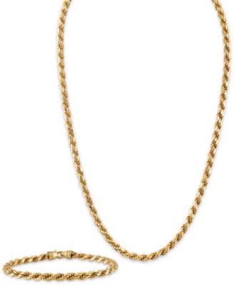 Macy's 14k gold hot sale rope chain