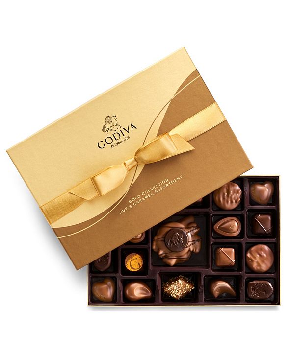 Godiva Chocolatier 19-Pc. Nuts & Caramel Gift Box ...
