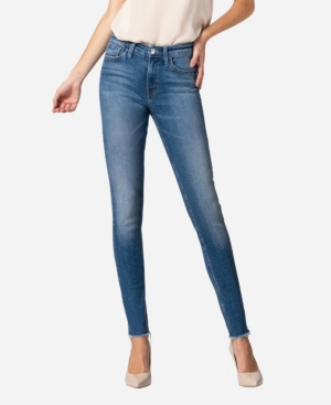 image of Vervet Women-s Mid Rise Raw Hem Skinny Ankle Jeans