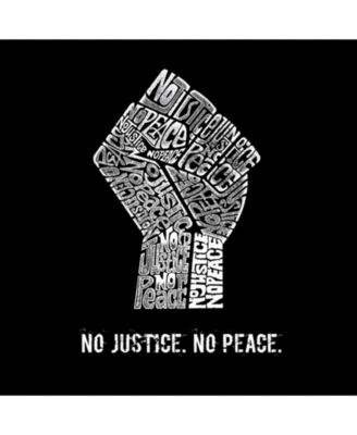 Men's Word Art Hooded Sweatshirt - No Justice, No Peace