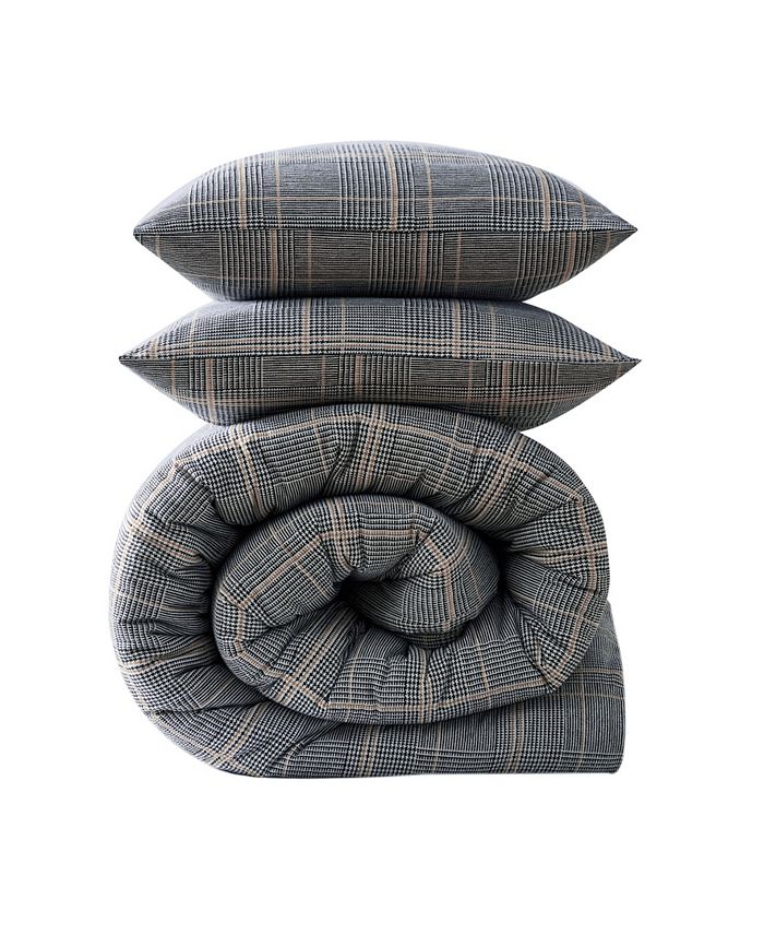 Cole New York Sussex Cotton Flannel Comforter Set, Twin Macy's