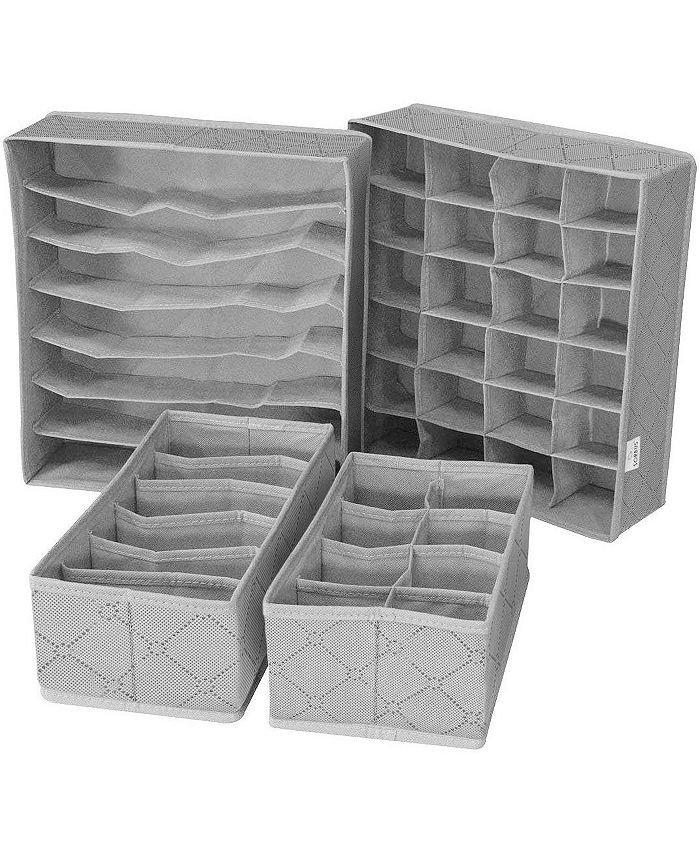 Under Bed Organizers Storage Boxes Gray Closet Organizers Sorbus Set of 4 Foldable Drawer Dividers