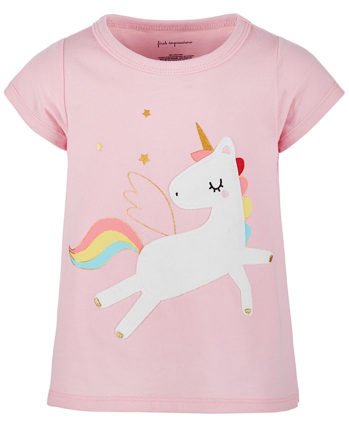 First Impressions Toddler Girls Rainbow Unicorn Cotton T-Shirt