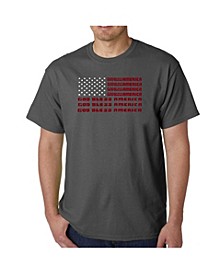 Men's  God Bless America Word Art T-Shirt