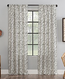 Jigsaw Embroidery Linen Blend Curtain Collection