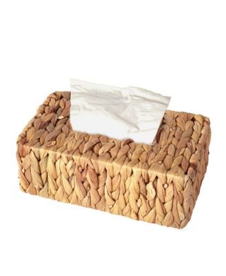 Vintiquewise - Water Hyacinth Wicker Rectangular Tissue Box Cover