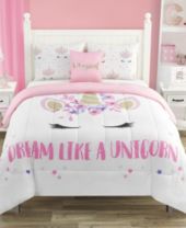 This vibrant rainbow full bedding set includes the comforter, sheets, pillowcases, bed skirt, and two it is a fun reversible full comforter set! girls comforters macy s