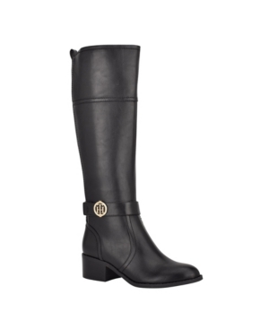 image of Tommy Hilfiger Women-s Dryft Riding Boots Women-s Shoes