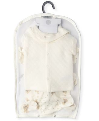 Rock-A-Bye Baby Boutique Baby Boys and Girls Bear 9 Piece Quilted Layette Gift Set