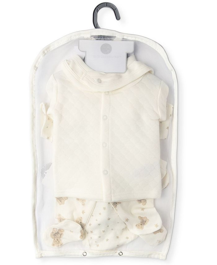 RockABye Baby Boutique Baby Boys and Girls Bear 9 Piece Quilted