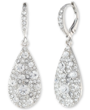 image of Givenchy Scattered Crystal Teardrop Earrings
