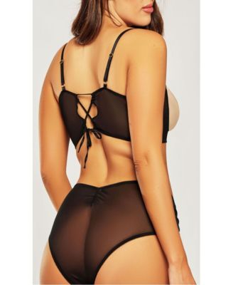 Women's Classical Style Stretch Satin 2 Piece Bra Lingerie Set