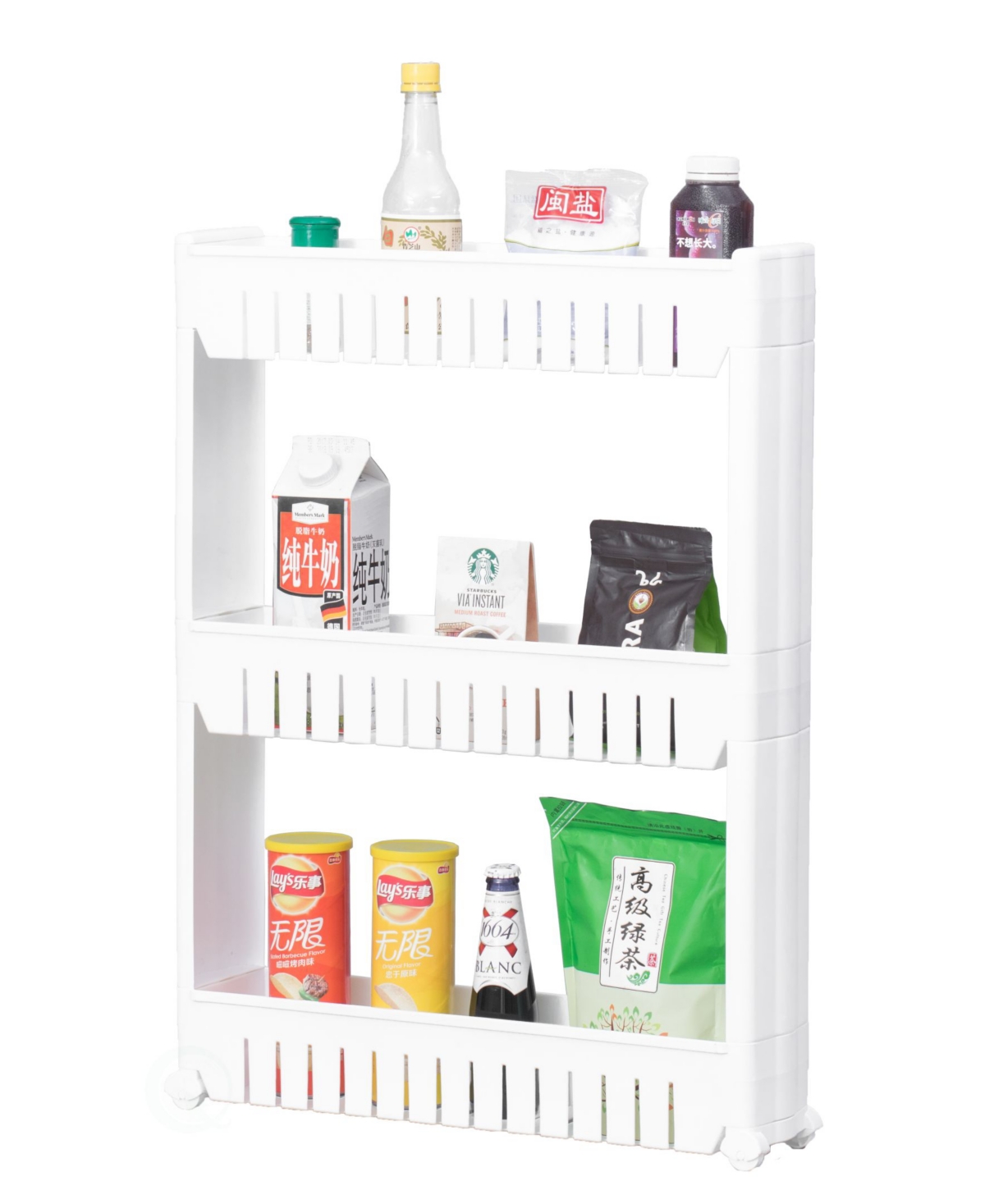 Vintiquewise Plastic Storage Cabinet Organizer - White