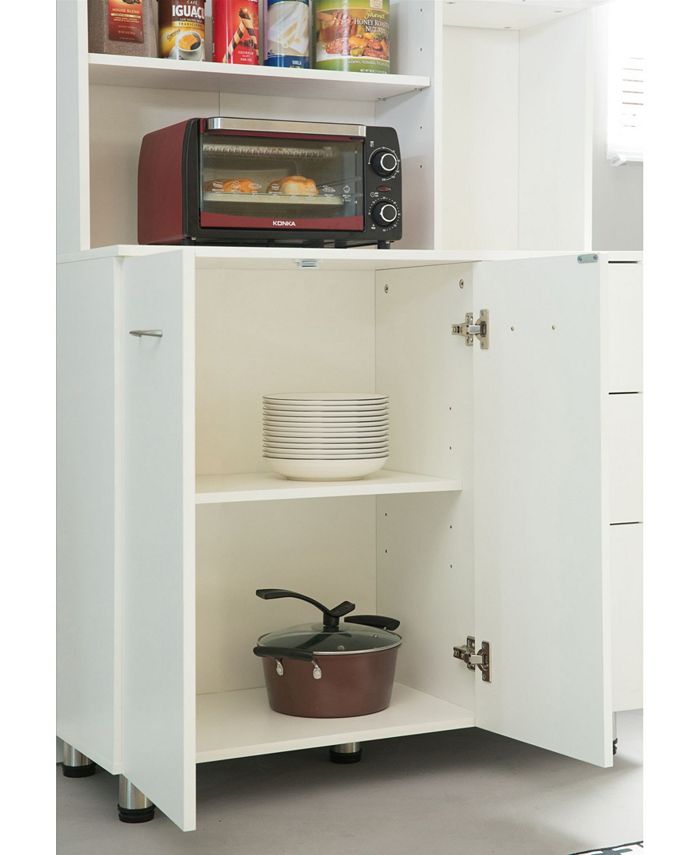 Basicwise Vintiquewise Kitchen Pantry Storage with Doors and