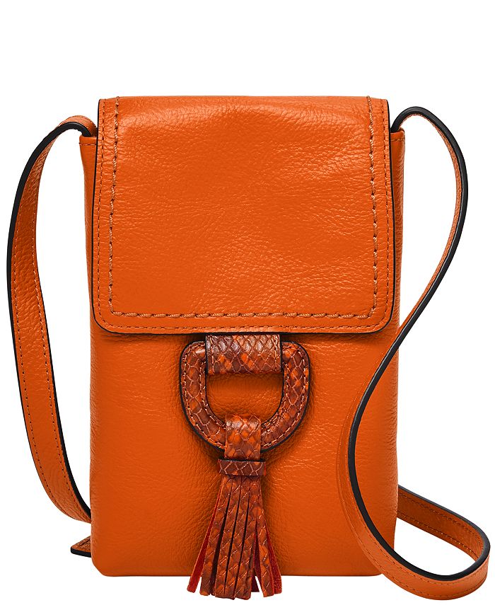 Fossil Women's Bobbie Leather Phone Crossbody Macy's