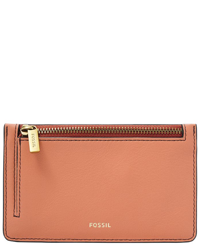 Fossil Women's Logan Zip Leather Card Case Macy's