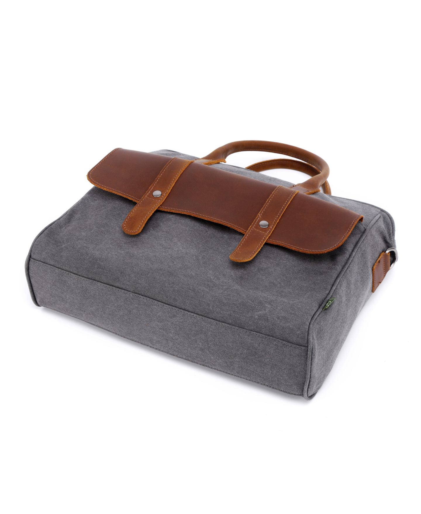 Женские портфели TSD BRAND Canvas Valley Hill Computer Brief Bag, цвет: Серый — фото 11