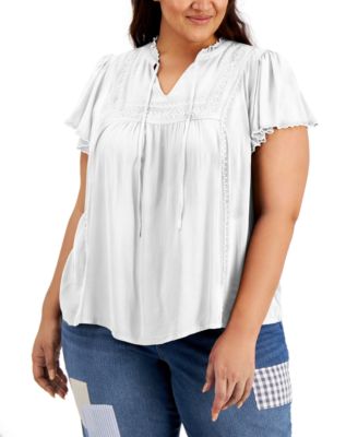 macy's women's plus size blouses