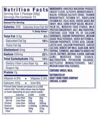 Kraft Macaroni & Cheese, Easy Mac Cups, 12 Count