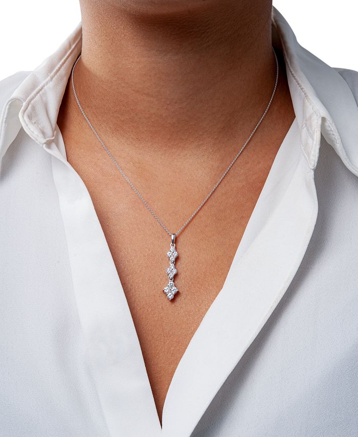 Wrapped in Love Diamond Triple Drop 20" Pendant Necklace (1 ct. t.w