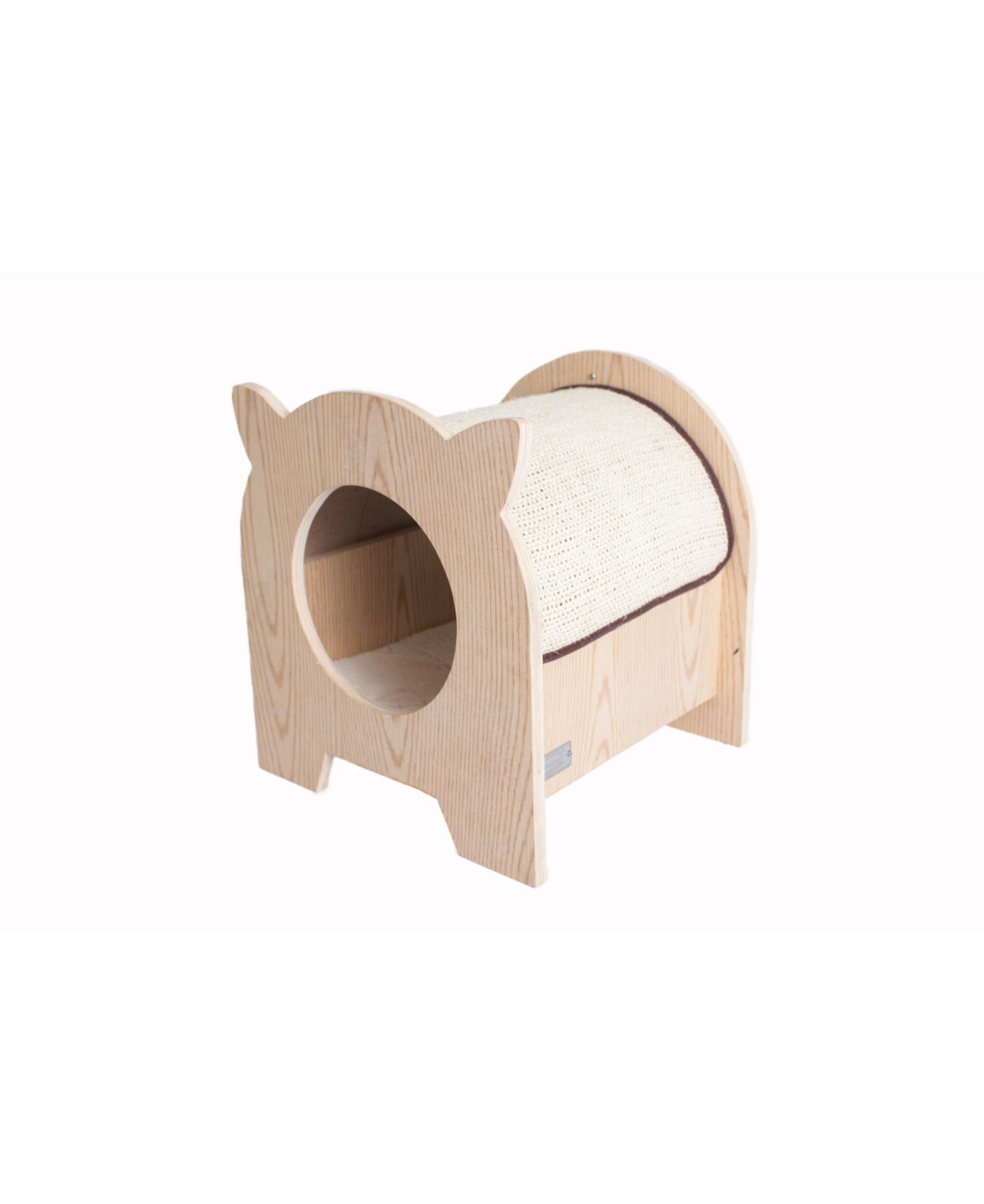 Real Wood Model Premium Wood Cat Hideaway - Beige