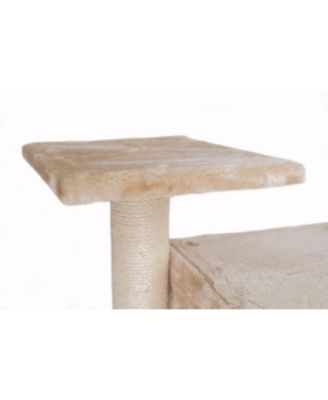 Classic Real Wood Cat Tree A3207, 32-Inch Beige - Perfect for Your Feline Friend affordable cattower