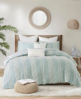 Ink+ivy Kara 3 Piece Cotton Jacquard Comforter Sets Bedding In Blush