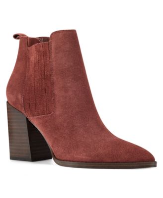 nine west red leather boots