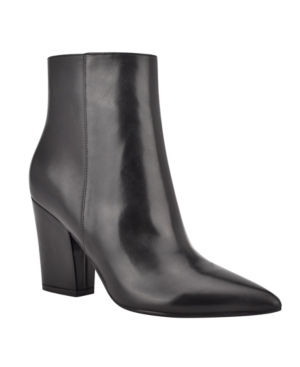 image of Nine West Women-s Medium Gaba Block Heeled Booties Women-s Shoes