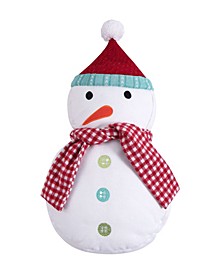 Home Merry Bright Holly Jolly Snowman Figure Decorative Pillow, 11" x 17"