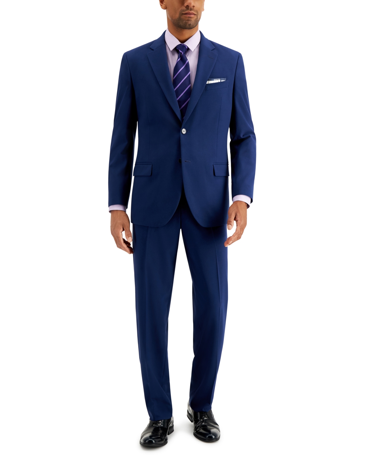 Nautica Men's Modern-Fit Bi-Stretch Suit - Blue Solid