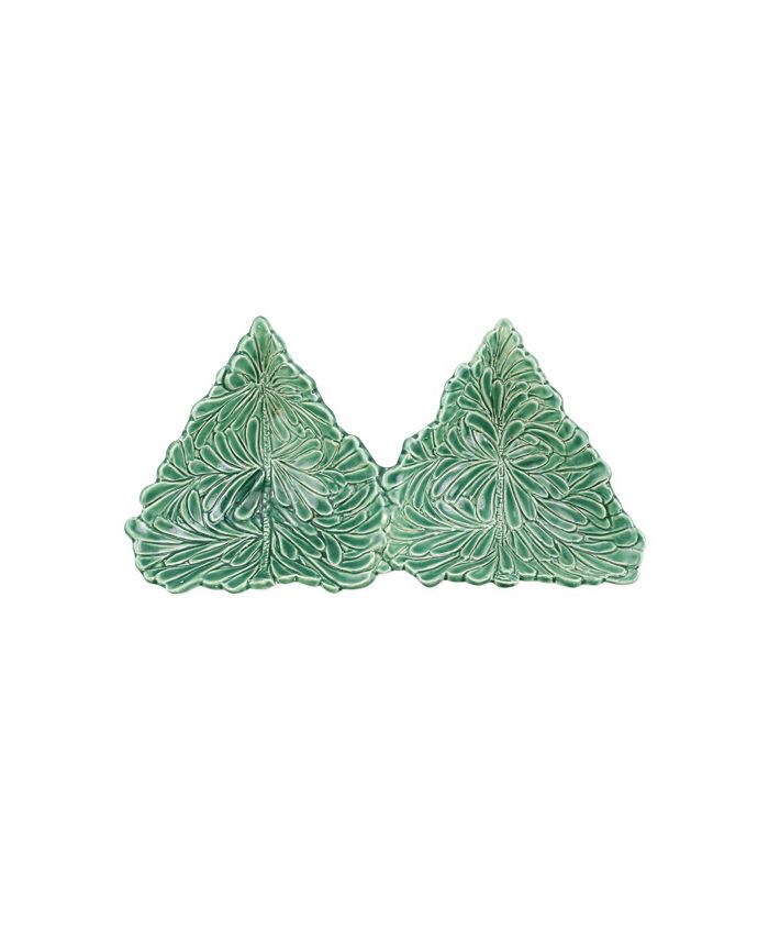 VIETRI - Vietri Lastra Holiday Figural Tree Two-Part Server