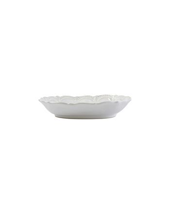 VIETRI - Vietri Incanto Stone White  Lace Small Oval Bowl