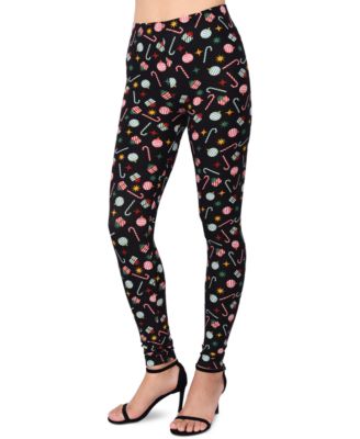 Planet Gold - Juniors' Printed Holiday Leggings