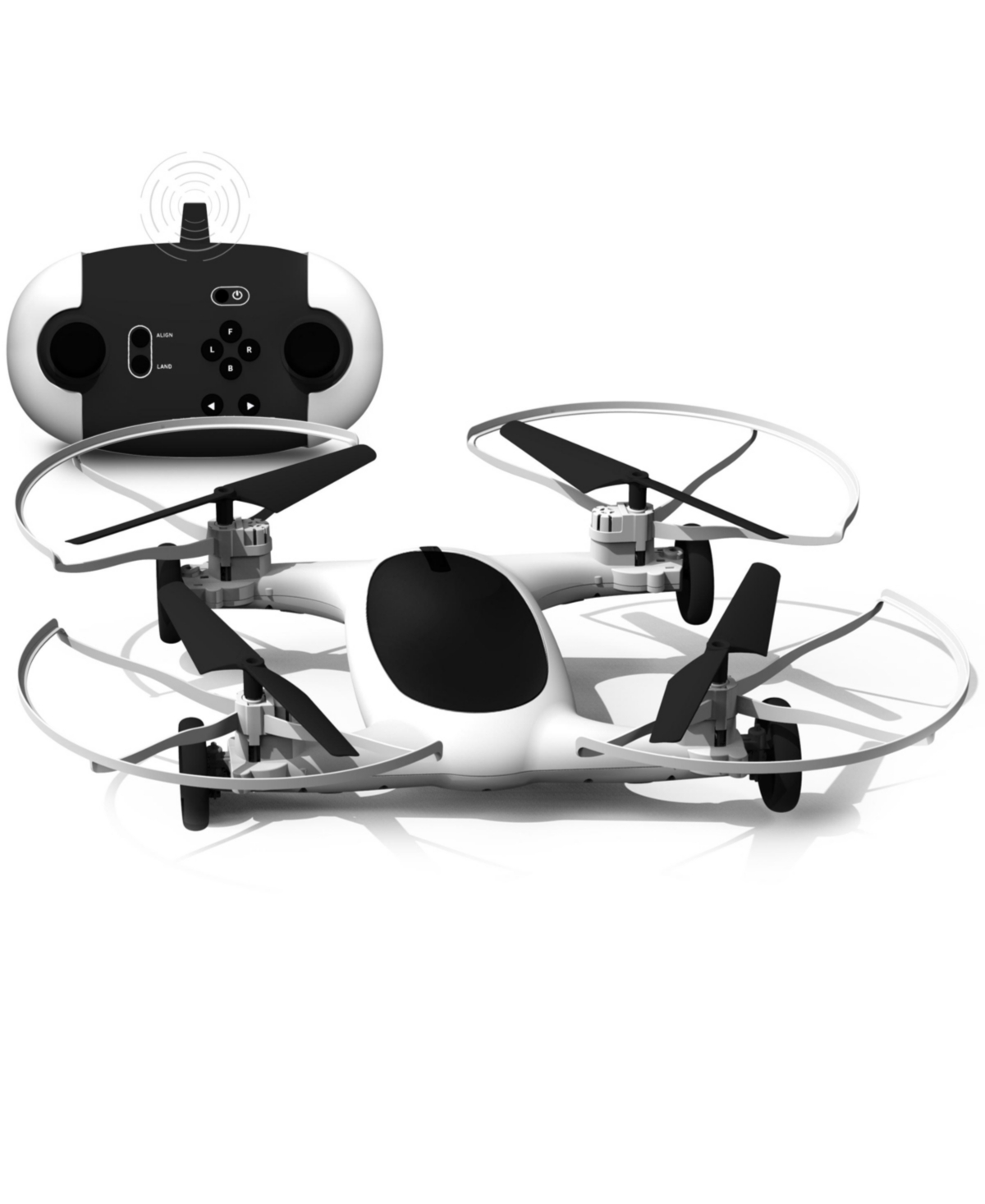 Sharper Image Fly And Drive 7" Drone In White