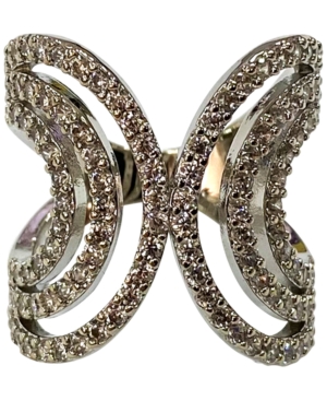 image of Inc Silver-Tone Crystal Multi-Row Ring, Created for Macy-s