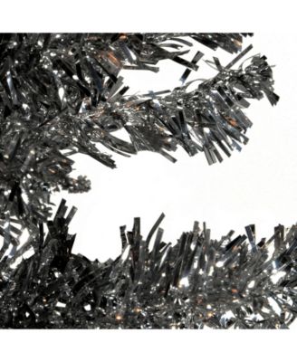 National Tree 3 ft. Black Tinsel Tree