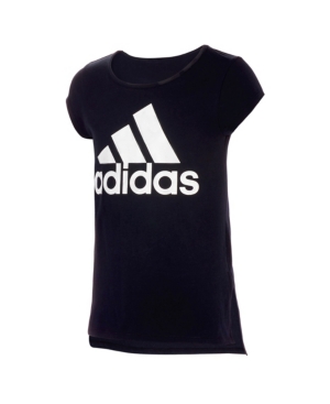 image of adidas Big Girls Short Sleeve Side Vent Tee