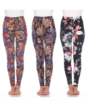 White Mark Women's 3 Pack Leggings Set