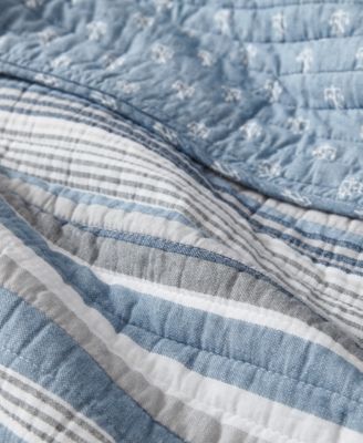 Jettison Cotton Reversible 3-Pc. Quilt Set, King