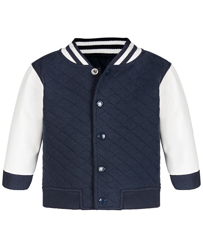 First Impressions Baby Boys Quilted Varsity Jacket, Created for Macy's ...